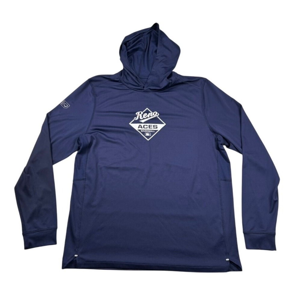 Reno Aces Baseball Hoodie Mens XL MiLB Navy Blue Performance Minors Team Issue